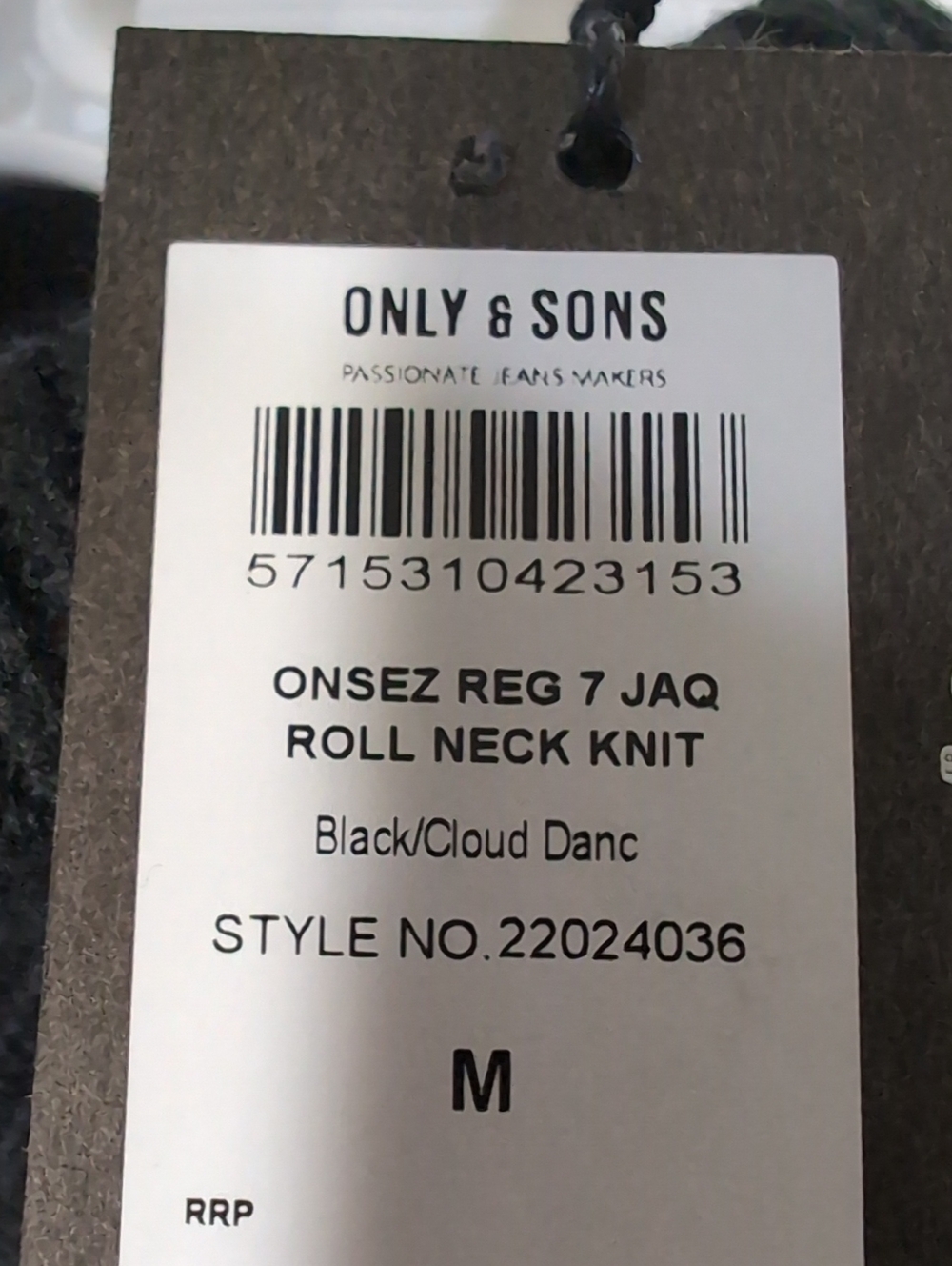 Only And Sons Fair Isle Roll Neck Sweater NEW Size Med - Picture 3 of 13